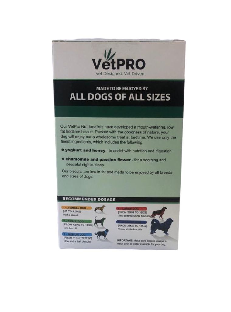 VetPro CBD Dog Biscuits 250g - Calming | Cannamart